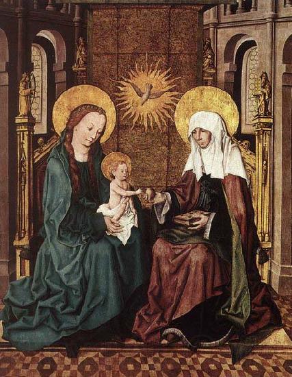 Master of the Housebook Virgin and Child with St Anne France oil painting art